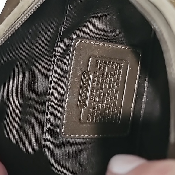 Coach Rare Find • Brown, Gold, Metallic Thread Beaded "C" Demi Collection - Picture 10 of 14